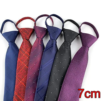 Men's Ties: Black Zipper Tie, Pre-tied Bow Tie, Women's Green Navy Blue Red Neckties, Classic 8cm Neckties for Men's Shirts, Zipper Cravat