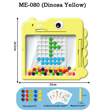 Kids Magnetic Drawing Board Yellow Duck Dinosaur Writing Board Creative Drawing Booklets Pattern Educational Montessori Toy Gift