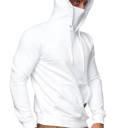 Ninja Mask Long Sleeved Hoodie Men Autumn Streetwear Large Open-forked Hip Hop Mens Sweatshirts Tops Gym Hooded Sudaderas Hombre