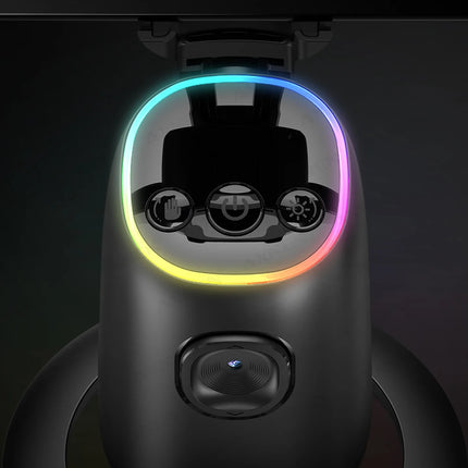 AI Auto-Tracking Phone Gimbal 360° Rotating Face Tracking Stabilizer Portable Desktop Holder for Live Streaming & Photo Shooting