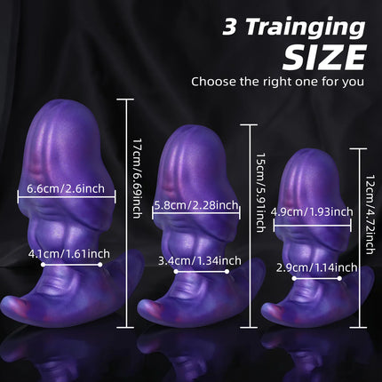 Large Glans Anal Plug Soft Silicone Butt Plug Strap-on Penetration Anal T-shaped base Wearable Design Anal vaginal masturbator