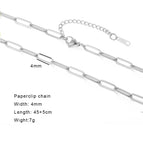 2 Paperclip Chain S / 45-50cm