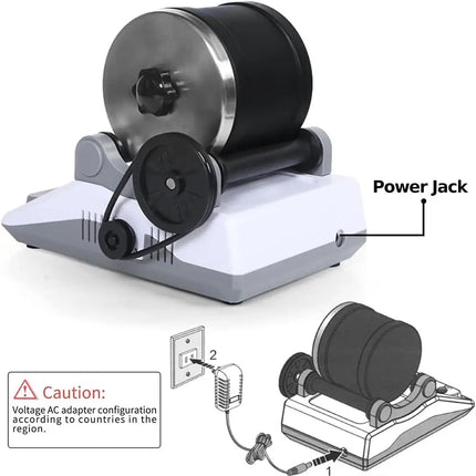 Rock Tumbler Kit, Rock Polisher Tumbler for Kids & Adults,Includes 2 Belts, Bag of Rough Stones,4 Stages of Polishing Grits: Coa