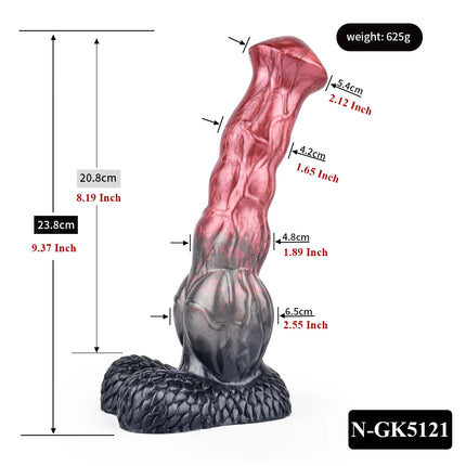 NNSX Silicone Horse Dildo Long Penis Anal Plug Huge Knot G-spot Vaginal Stimulator with Suction Cup Adult Sex toy for Women Men