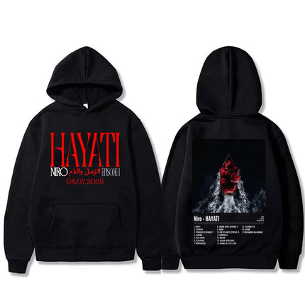 Rapper Niro OX7 Album Graphic hoodie Men Women Hip Hop Fashion Pop Music sweatshirt Male Casual Cotton Vintage pullover hoodies