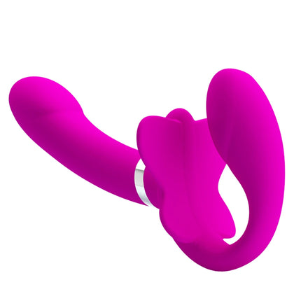 Strapless Strap-on Dildo Vibrators For Women 12 Speed Vibrating Double Penetration Strapon Vibrator Lesbian Sex Toys for Couples