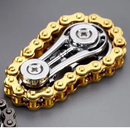 Sprocket Flywheel Flywheel Flying Top Flying Disk Anti-Anxiety Ornaments Metal Bicycle Chain EDC Rotating Flying Disk Adult Toy
