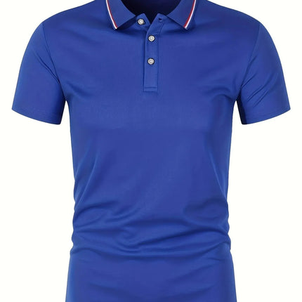 2025 Hot Sale Men's Summer Casual Breathable Comfortable Polo Shirt Men's Solid Color High Quality Short Sleeve T-Shirt