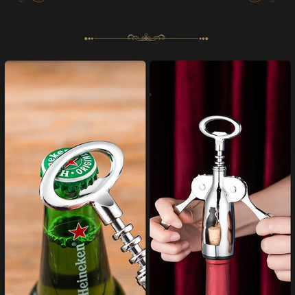 Hand Movement Bottle Opener Classic And Practical Stainless Steel Wine Opener Portable Wine Cork Remover Kitchen Gadgets