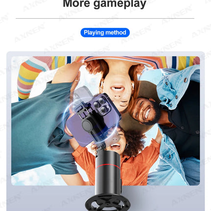 AXNEN P02 360 Rotation Follow-up Gimbal Stabilizer Monopod Desktop Tracking Gimbal with Remote for Phone Live Photography
