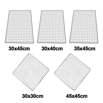 New Stainless Steel Grill Racks Reusable Nonstick Grill Net Square Roast Grate Net