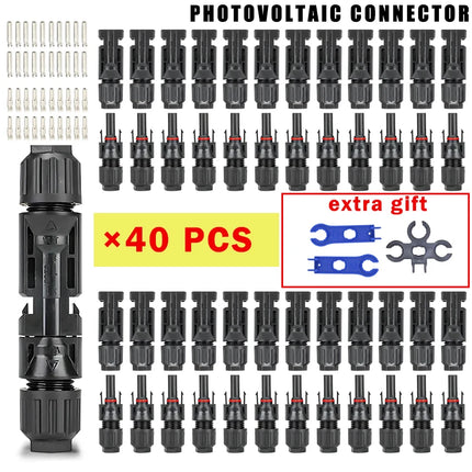 400/200/100/40/20/10 Pcs Photovoltaic Solar Connector 1000V30A Wholesale Panel Connectors Kit for PV/MC Cable 2.5/4/6mm²
