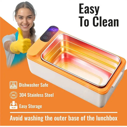 【SELL FAST 】Cordless Electric Heated-Lunch Box-Rechargeable Portable Food Timer Heater For Keeping Hot Meals-For Men Women Adult