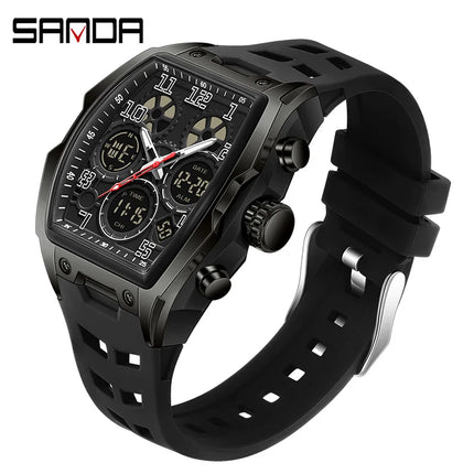 Men Dual Display Watches For Male Clock 2025 Top Brand Luxury Military Silicone Band Men Wrist Watches Sports Digital Wristwatch