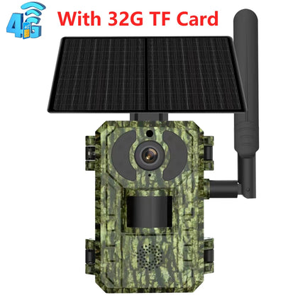 EU 4G Cellular 2K Battery Solar PIR Motion Activated Wildlife Hunting Trail Camera IP65 Outdoor Night Vision No Red Exposure
