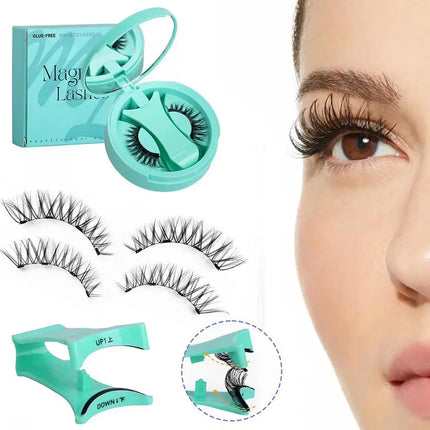 NEW Reusable Magnetic False Eyelashes With Magnetic Tweezers Natural Curly Fluffy Non Glue False Eyelashes Face Makeup Tool