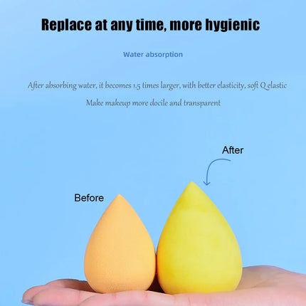 7Pcs/Set Makeup Sponge Set, Suitable for Liquid BB Cream Powder Application, Makeup Egg Dry Wet Dual-use Powder Puff