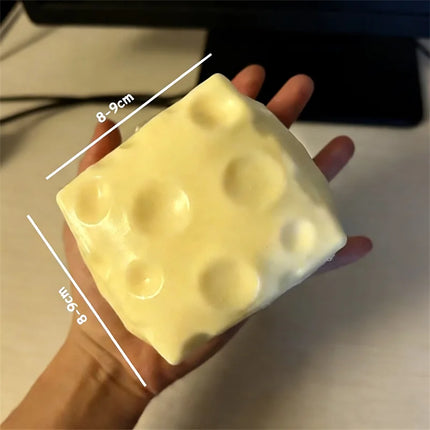 Jumbo Cheese Cube Stress Ball Big Cheese Shapeable Squeeze Ball Soft Pinch Fidget Toy Fun Game Sensory Anti-Stress Festival Gift