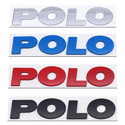3D Metal Rear Trunk Sticker Car Styling Auto Body Side Fender Badge For Volkswagen VW Polo Letters Emblem Logo Decal Accessories