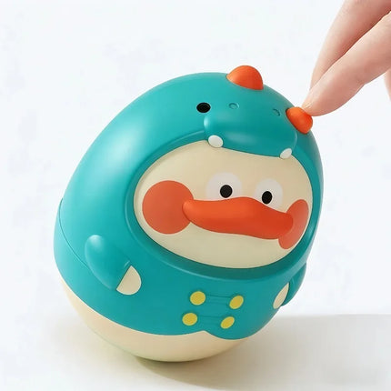 Baby Tumbler Toy Head Up Training Soothing Wind Chime Food Grade Material Baby Early Education Sensory Toy Drop-resistant