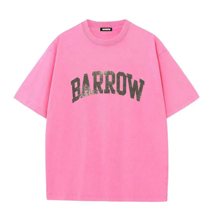 2026 Summer 100% Cotton T-Shirt for Men and Women with Round Neck Casual High-Quality Clothing Lettered Design barrow Printed