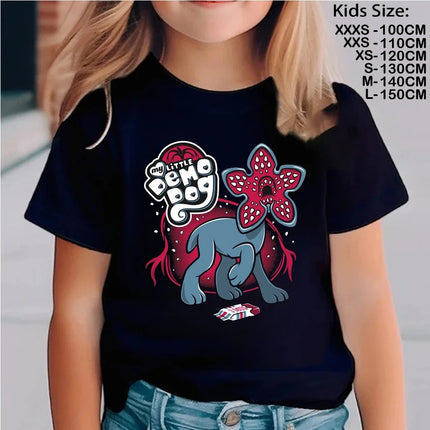 2025 Hawkins Demogorgon Children's Clothing Short Sleeve Kids T-shirt Cute Tees Harajuku T-shirt for Boys Girls