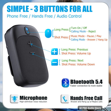 Wearable Bluetooth Speaker Mini Magnetic Clip Wireless Speaker 15H Playtime Portable Outdoor Waterproof Hands-free Call Speaker