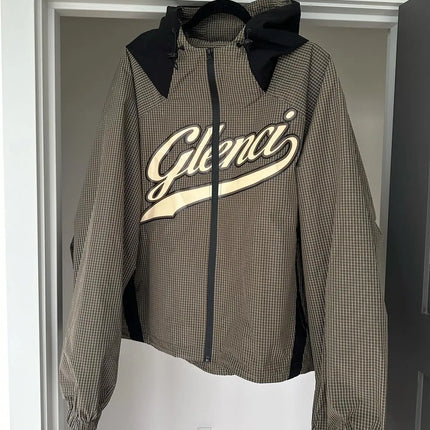 Retro Hip Hop Zip Up Hoodie Goth Letter Print Hoodies Men Women Harajuku High Street Oversized Loose Sweatshirt Y2k Clothes