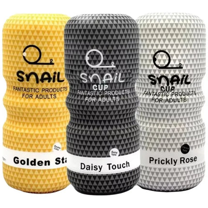 Soft Rubber Snail Climax Airplane Cup Mouth Sucking Anal Vagina Male Masturbator Manual Penis Trainer Adult Sex Toys for Men 18+