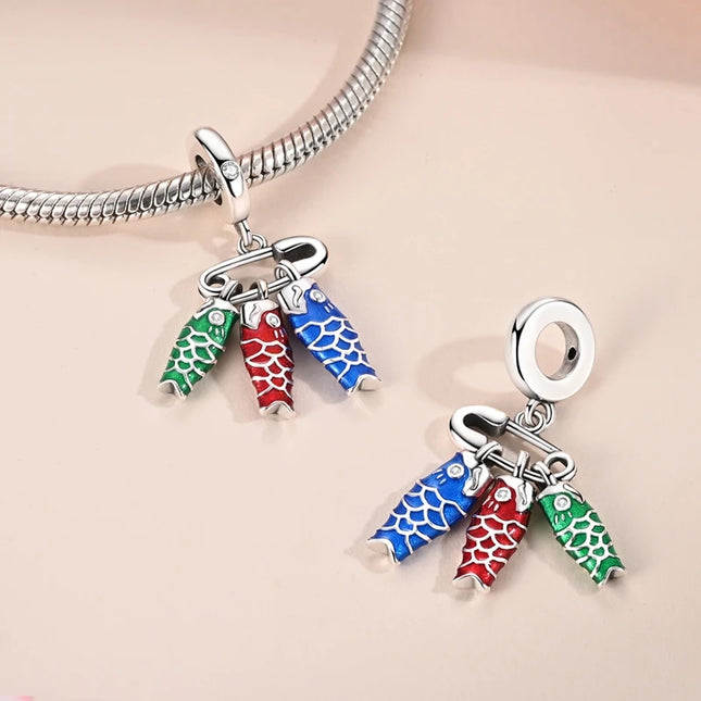 Original 925 Sterling Silver Charms Beads Crown Football Trophy Carp Cat Charms Fit Bracelet Bangle Necklace Woman Jewelry Gift