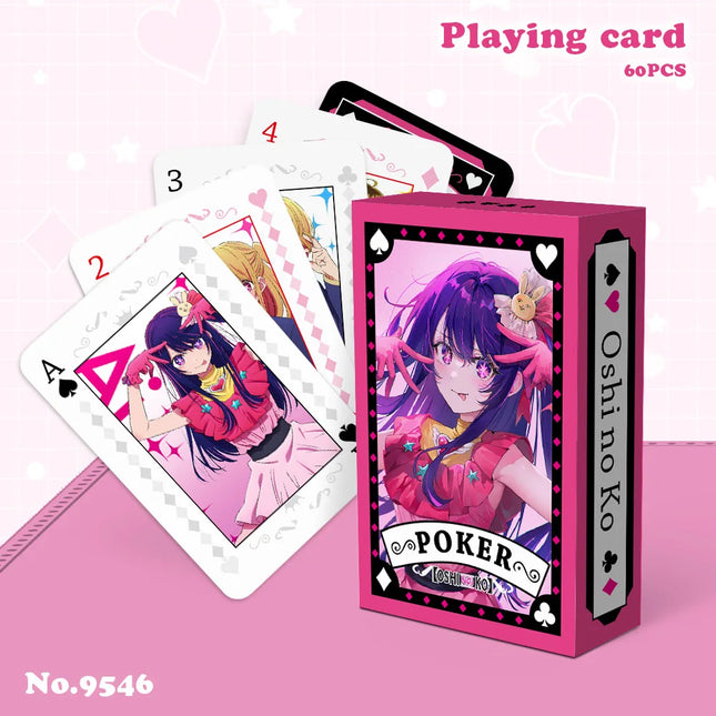 Anime Jujutsu Kaisen Haikyuu Cosplay Board Game Cards Genshin Impact Hardcover Poker Toy Gift