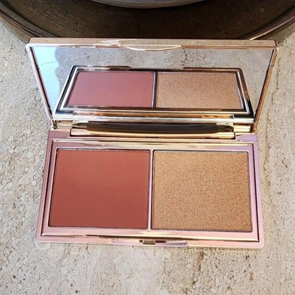 Two-tone Natural Matte Cream High-quality Glitter Matte Peach Face Mineral Pigment Nude Cheek Blusher Powder Contour Shadow