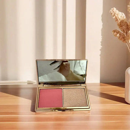 Two-tone Natural Matte Cream High-quality Glitter Matte Peach Face Mineral Pigment Nude Cheek Blusher Powder Contour Shadow