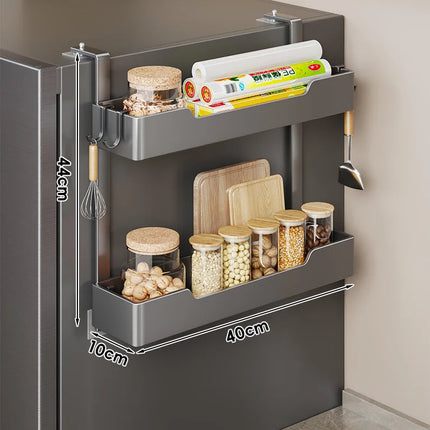 Refrigerator Side Storage Rack Kitchen Multi-function Storage Artifact Wall-mounted Multi-layer Seasoning Film Storage Rack