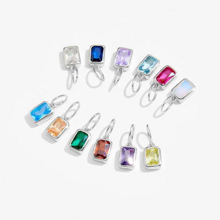 DPLAOPA 925 Sterling Silver 12 Birthstone CZ  Clips Charm Beads Pendant For Necklace And Bracelet 2024 Women Luxury Fine Jewelry