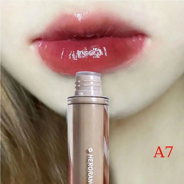 HERORANGE Lip Gloss Mirror Lip Glaze Watery Waterproof Lasting Transparent Jelly Liquid Lipstick Beauty Makeup Lip Cosmetic