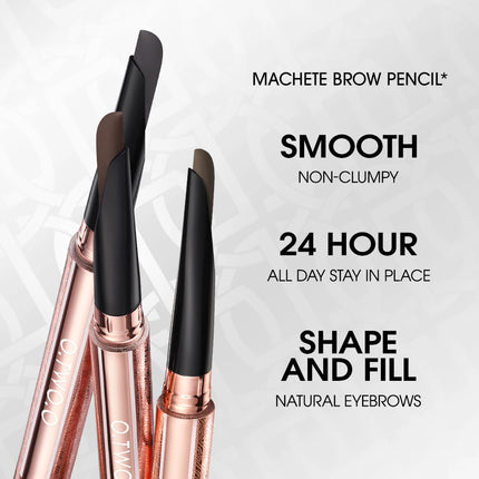 O.TWO.O Eyebrow Pencil Brow Pencil Machete Angled Natural Smooth High-definition Long-lasting Waterproof Brow Pen Definer Makeup