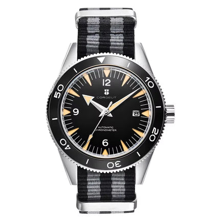 41MM Sapphire Glass 100m Waterproof Japan  Automatic Luminous Mens Watch Nylon Strap