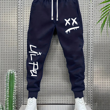 Geometric Print Casual Men'S Pants Street Fitness Multi-Functional Outfit Elastic Stretch Fabric