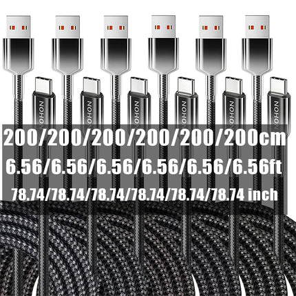 NOHON Braiding USB to Type-C Fast Charging Cable for MacBook/iPad/iPhone 17/16/15 Air/Pro Max Charge Cable for Samsung S25/S24