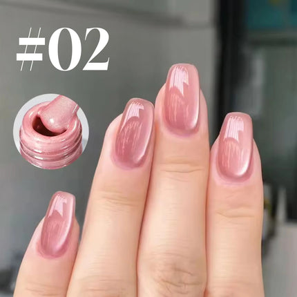1pcs 12ML Winter 2026 New Black Glass Bead Pearl Cat's Eye Gel Nail Polish Hot Selling Black Nails Salon Use Nail Stuff