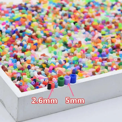 1000pcs/pack 2.6mm Mini Fuse Beads Pixel Puzzle Iron Melting Beads For Jewelry Making DIY High Quality Handmade Educational Toy