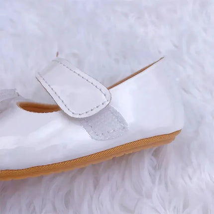 Casual Cute Rhinestone Bowknot Decor Mary Jane Shoes For Baby Girls, Lightweight Non-slip Walking Shoes For Spring And Autumn