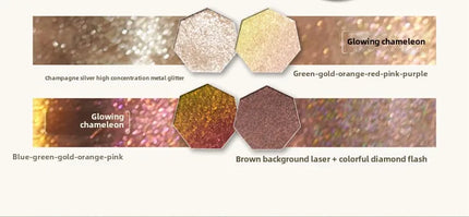 Girlcult compendium Eyeshadow 4 Color Chameleon Smoke Shimmer Glitter Eyeshadow Highly Pigmented Eye Palette Natural Colors