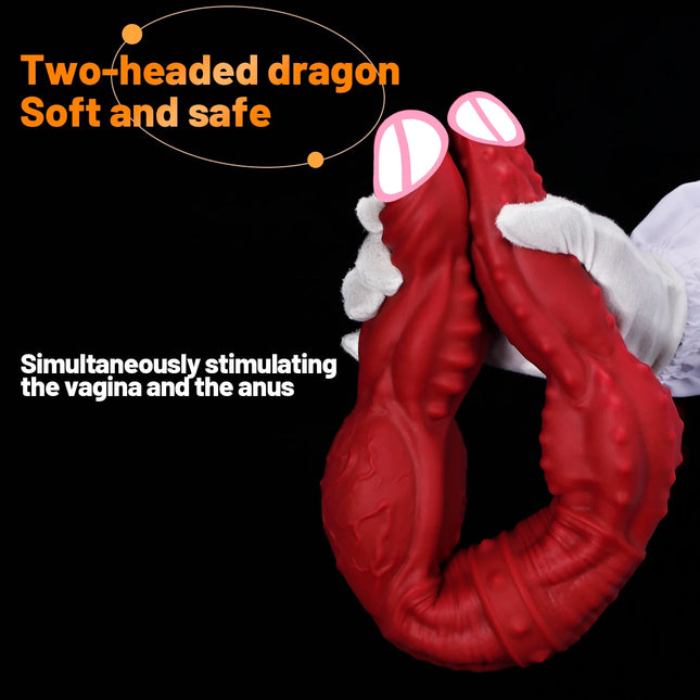 Huge Thick Anal Plug Dildo Double-headed Dick Lesbian Adult Sex Toys Realistic Penis Vagina Clitoris Massage Sexy Veins Design