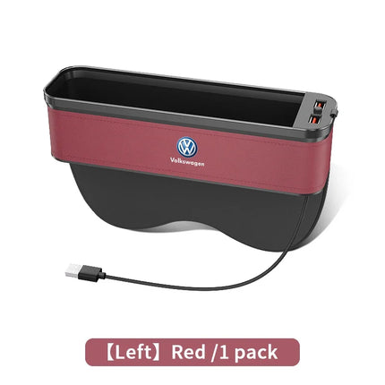 Car USB Charging Multifunction Seat Crevice Storage Box For Volkswagen Amarok Tiguan Polo Jetta GTI Golf Passat Touareg Magotan