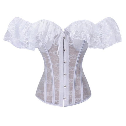 Lace Corset Top Women Shapewear Fajas Waist Trainer Slimming Lingerie Blouses Body Shaper Woman Corsets Sexy Outwear Shaping Tops