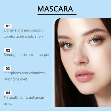 Curling Mascara Lengthen and Volumizes Mascara Natural Curl Extension Eye Lashes Not Smudge Brighten Eyes Makeup