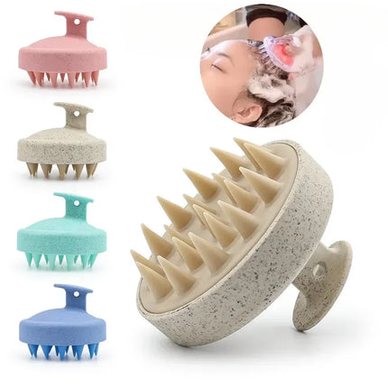 1pc Silicone Shampoo Brush Head Scalp Massage Comb Hair Washing Combs Bath Shower Body Massage Brushes Salon Hairdressing Tools