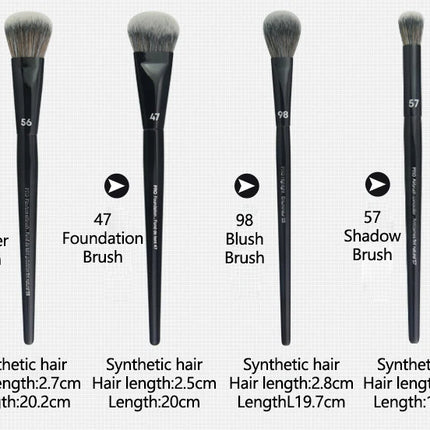5/16/26pcs/set Black Powder Makeup Brushes Angled Sculpting Foundation Face essential cosmetic tools Eyeshadow Eye Make Up Brush